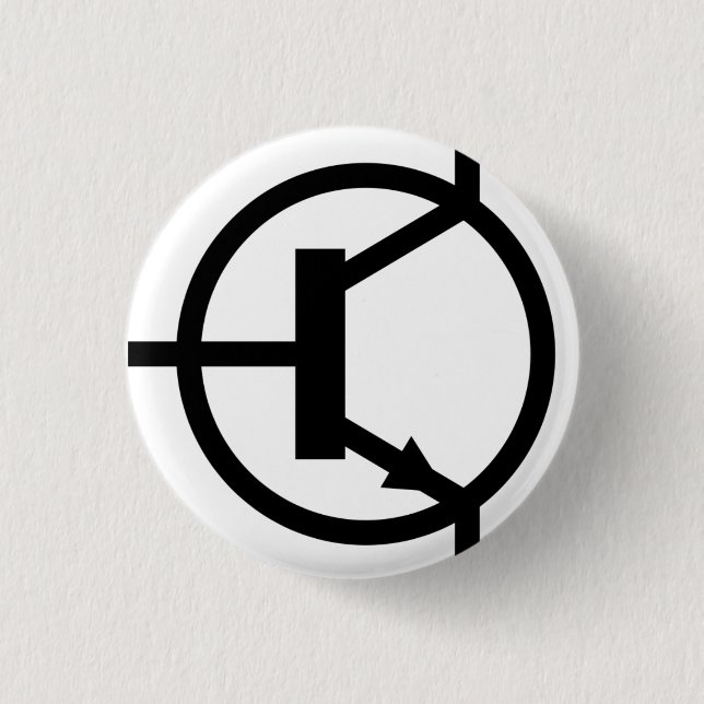 Badge Rond 2,50 Cm Boton Transistor NPN (Devant)