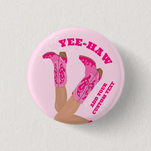 Badge Rond 2,50 Cm Bottes de cowgirl personnalisées