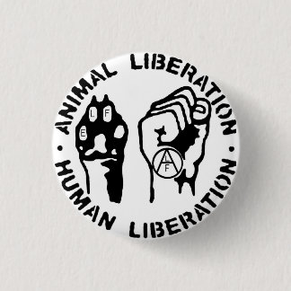 Badge Rond 2,50 Cm Bottom libération animale
