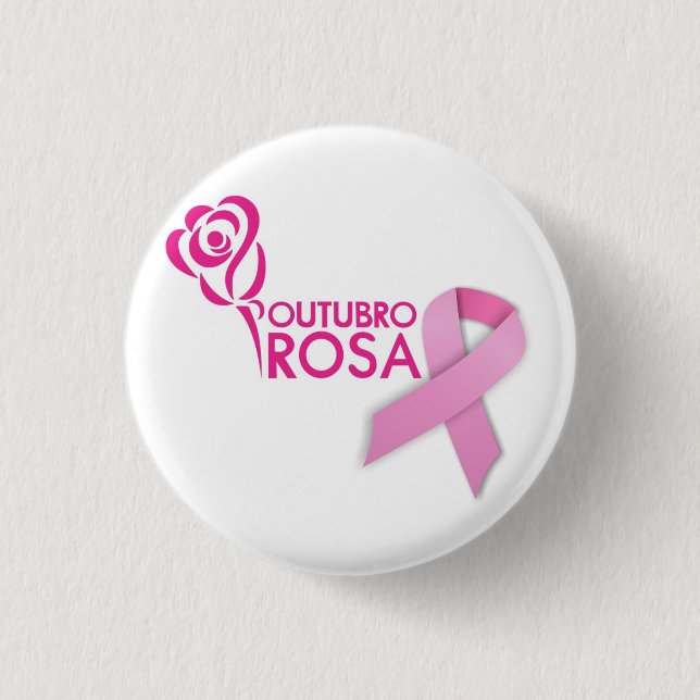 Badge Rond 2,50 Cm Botton octobre Rose (Devant)