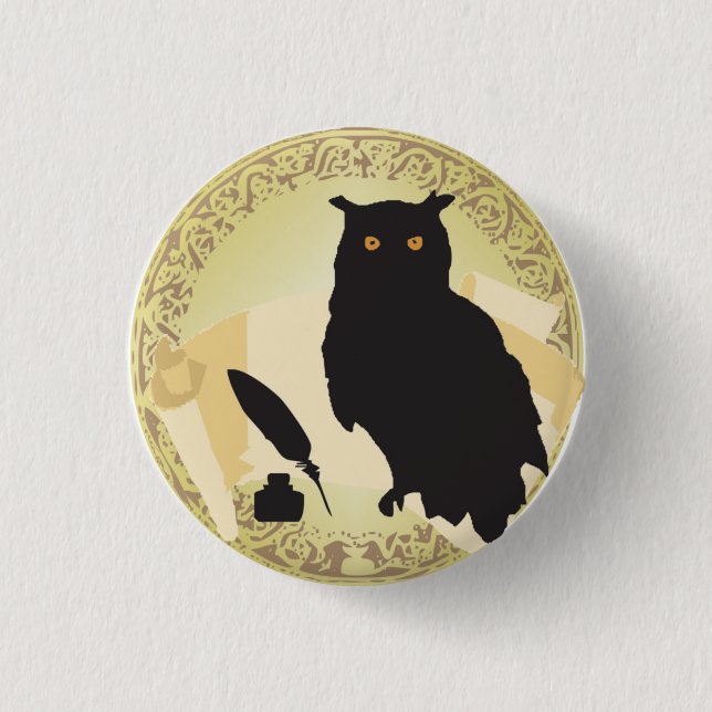 Badge Rond 2,50 Cm Botton Parchemin vide (Devant)