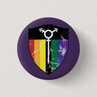 Badge Rond 2,50 Cm Bouclier 02 (LGBTQIA) de défenseur