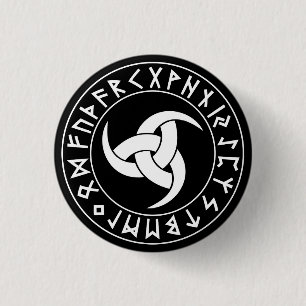 Badge Rond 2,50 Cm Bouclier d'Odhroerir Rune