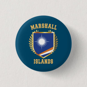 Badge Rond 2,50 Cm Bouclier indicateur des îles Marshall