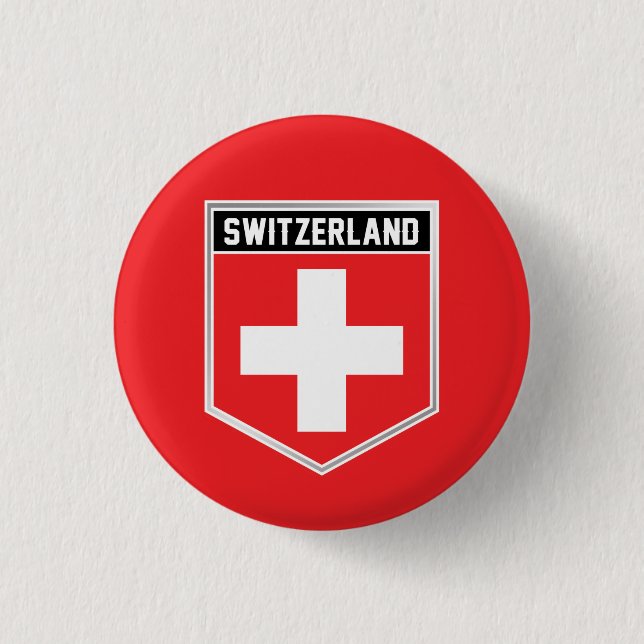 Badge Rond 2,50 Cm Bouclier suisse (Devant)