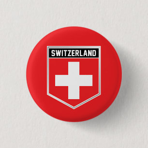 Badge Rond 2,50 Cm Bouclier suisse