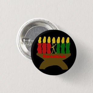 Badge Rond 2,50 Cm Bougies Kwanzaa