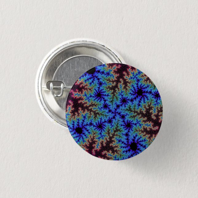 Badge Rond 2,50 Cm Boule de Bourgogne et Bleu (Devant & derrière)