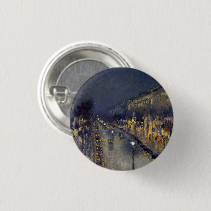 Badge Rond 2,50 Cm Boulevard Montmartre à Night Pissarro
