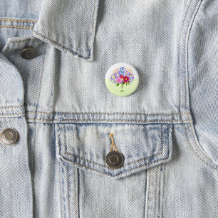 Badge Rond 2,50 Cm Bouquet jaune
