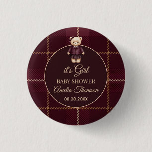Badge Rond 2,50 Cm Bourguignon Ourson en peluche Polo Prépa Fête de b