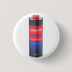 Badge Rond 2,50 Cm Bouteille de boîte en fer blanc d'huile de moteur