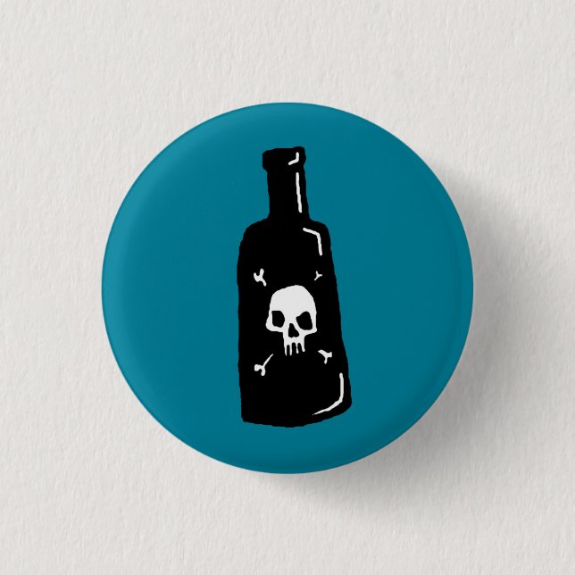Badge Rond 2,50 Cm Bouteille de poison (Devant)