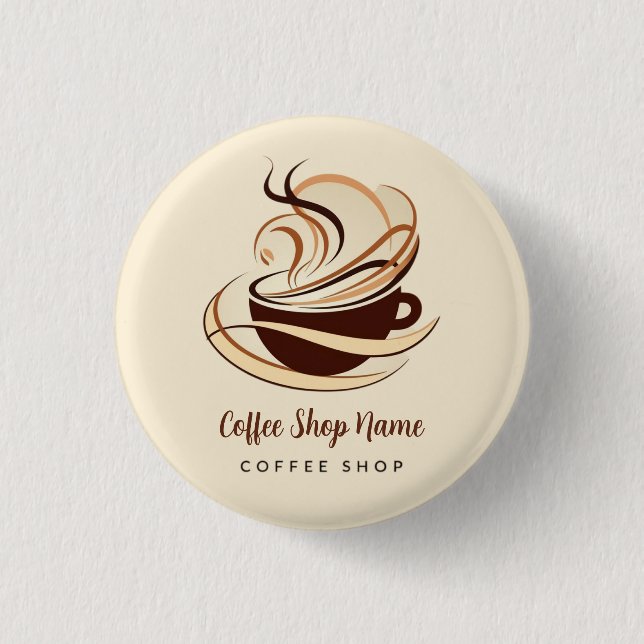 Badge Rond 2,50 Cm Boutique de café minimal moderne (Devant)