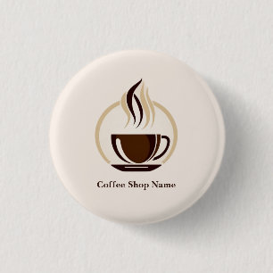 Badge Rond 2,50 Cm Boutique de café simple moderne boutique professio