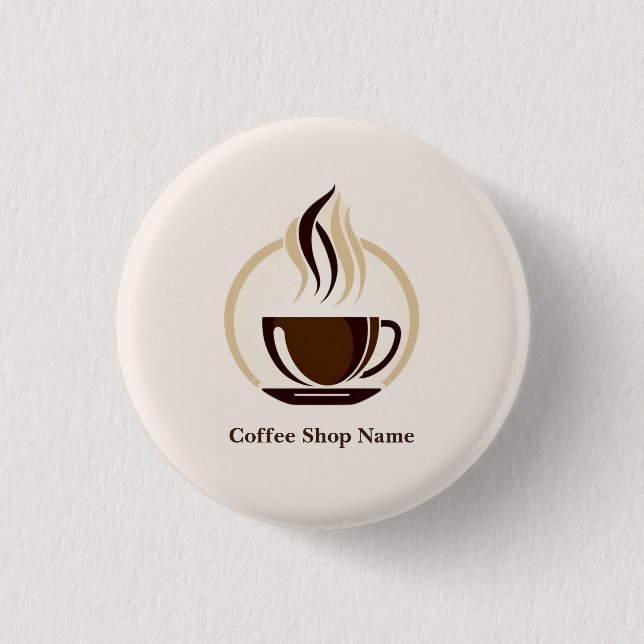 Badge Rond 2,50 Cm Boutique de café simple moderne boutique professio (Devant)