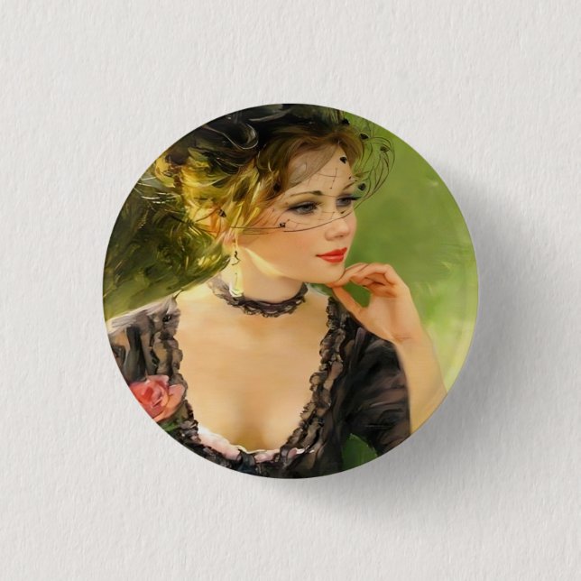 Badge Rond 2,50 Cm Bouton (Devant)