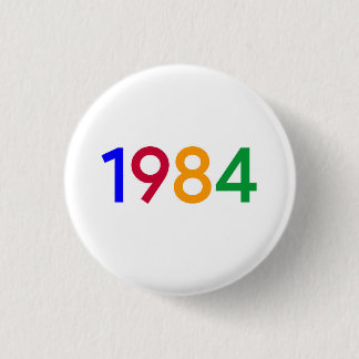 Badge Rond 2,50 Cm Bouton 1984 - Pinback