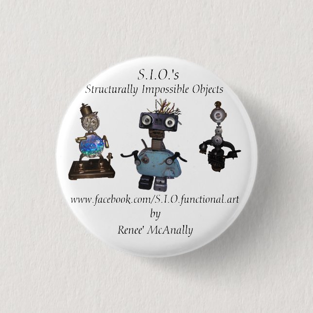 Badge Rond 2,50 Cm Bouton #1 de s de S.I.O. " (Devant)