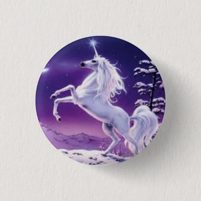 Badge Rond 2,50 Cm Bouton 3 de licorne (Devant)