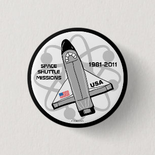 Badge Rond 2,50 Cm Bouton 3 de missions d'une navette spatiale de