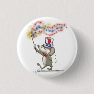 Badge Rond 2,50 Cm Bouton 4 juillet de Moe's Happy