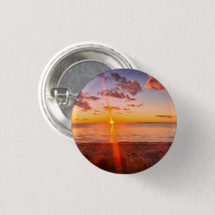 Badge Rond 2,50 Cm Bouton à revers avec photo du coucher de soleil su