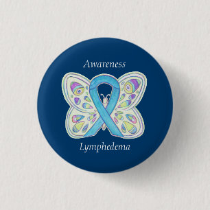 Badge Rond 2,50 Cm Bouton à ruban de sensibilisation au lymphoedème P