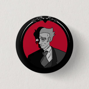 Badge Rond 2,50 Cm Bouton Abraham van Helsing BRW