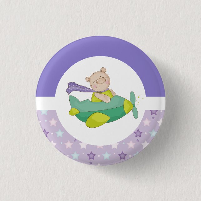 Badge Rond 2,50 Cm Bouton adorable Pastel Teddy Bear (Devant)