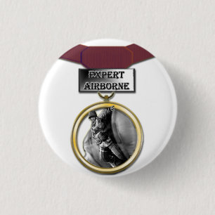 Badge Rond 2,50 Cm Bouton aéroporté expert de médaille