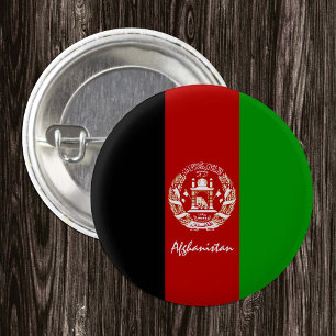 Badge Rond 2,50 Cm Bouton Afghanistan, mode drapeau afghan patriotiqu