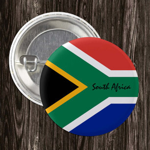 Badge Rond 2,50 Cm Bouton Afrique du Sud, Drapeau patriotique sud-afr