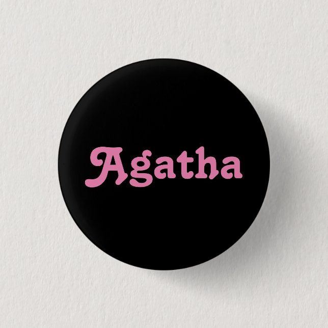 Badge Rond 2,50 Cm Bouton Agatha (Devant)