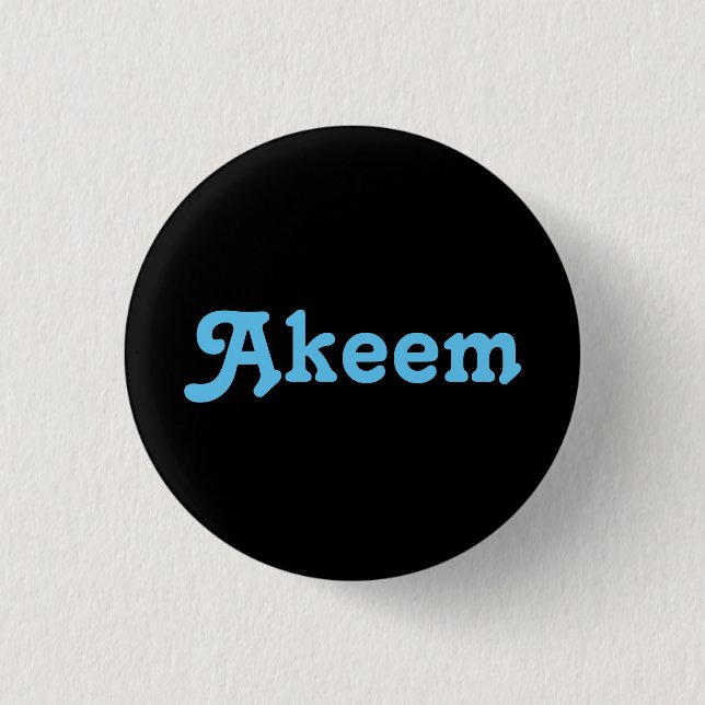 Badge Rond 2,50 Cm Bouton Akeem (Devant)
