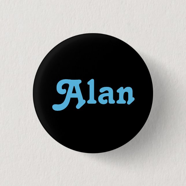 Badge Rond 2,50 Cm Bouton Alan (Devant)
