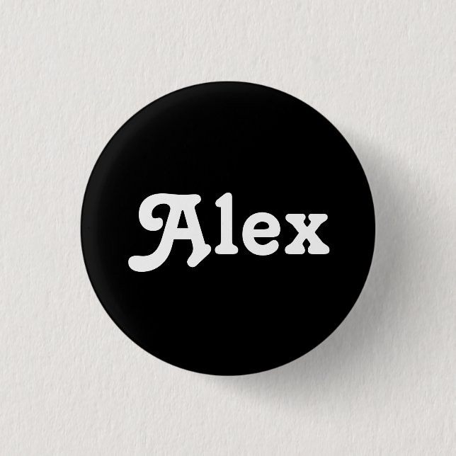 Badge Rond 2,50 Cm Bouton Alex (Devant)