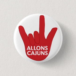 Badge Rond 2,50 Cm Bouton Allons Cajuns