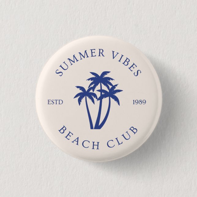 Badge Rond 2,50 Cm Bouton Ambiance Estivale (Devant)