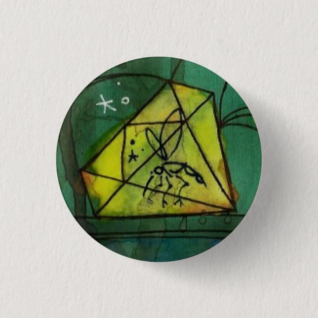 Badge Rond 2,50 Cm bouton ambre (Devant)