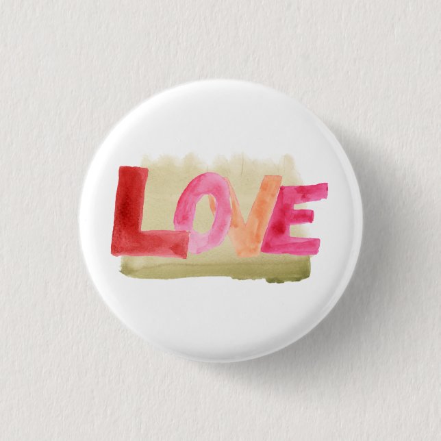 Badge Rond 2,50 Cm Bouton Amour (Devant)