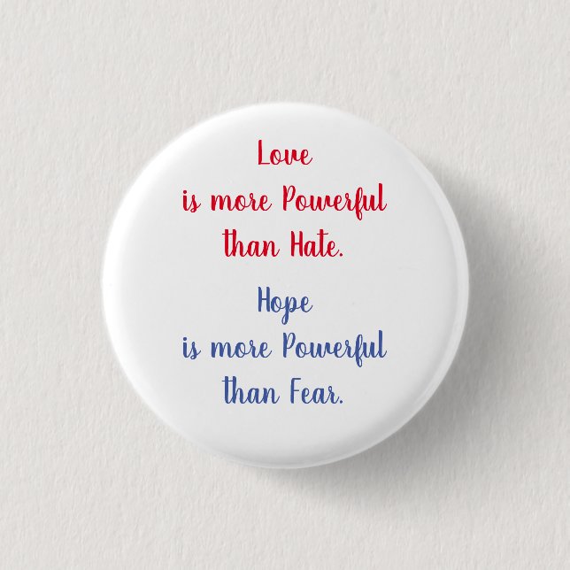 Badge Rond 2,50 Cm Bouton Amour plus puissant (Devant)
