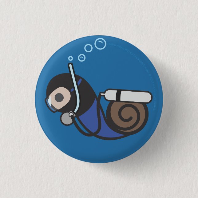 Badge Rond 2,50 Cm Bouton amphibie d'escargot (Devant)