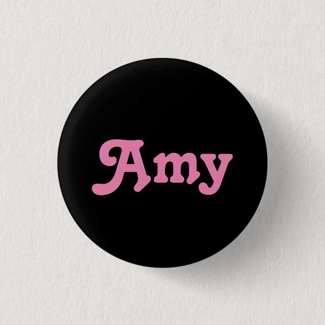 Badge Rond 2,50 Cm Bouton Amy (Devant)