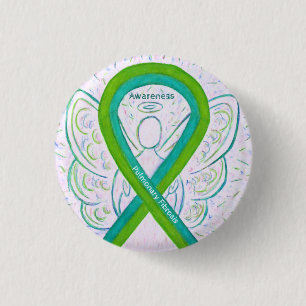 Badge Rond 2,50 Cm Bouton Angel du ruban de sensibilisation à la fib