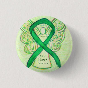 Badge Rond 2,50 Cm Bouton Angel du ruban de sensibilisation au don de