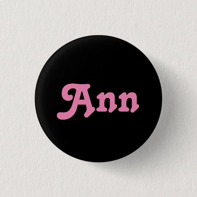 Badge Rond 2,50 Cm Bouton Ann (Devant)