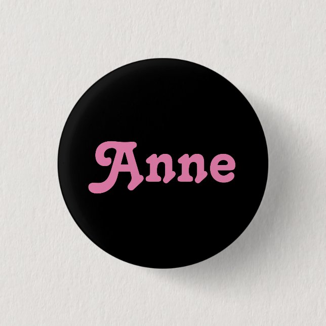 Badge Rond 2,50 Cm Bouton Anne (Devant)