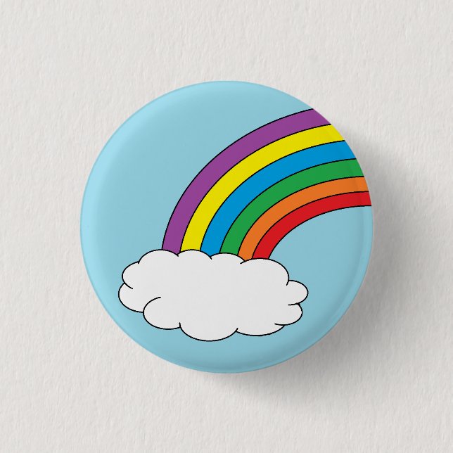 Badge Rond 2,50 Cm Bouton "Anniversaire Arc-en-ciel" (Devant)