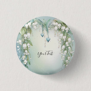 Badge Rond 2,50 Cm Bouton aquarelle muguet